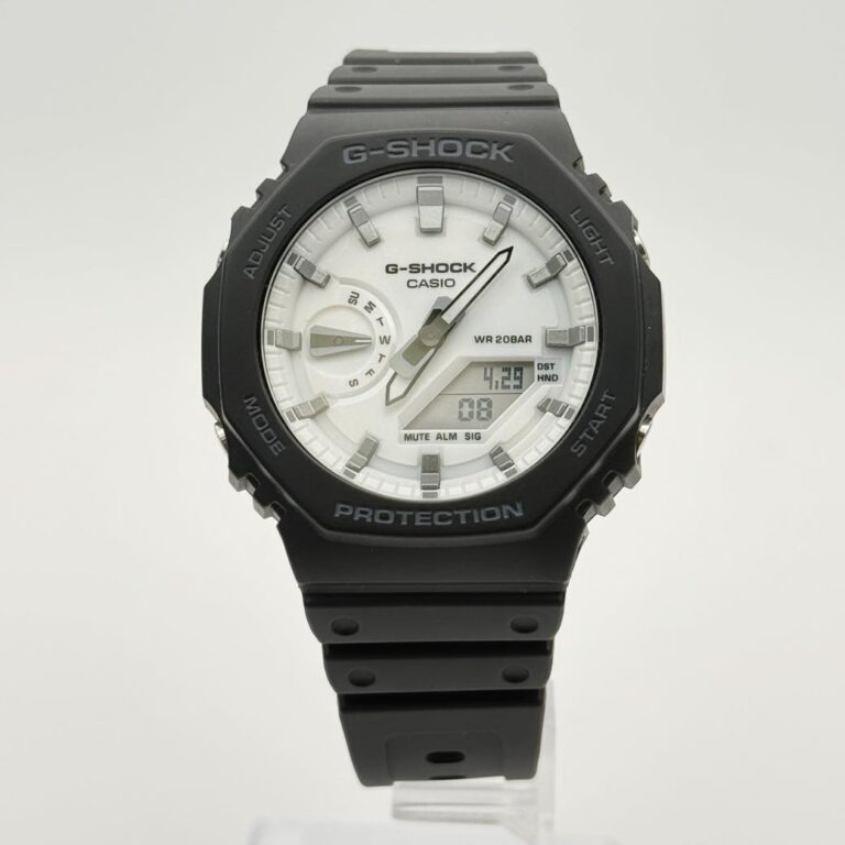 GA-2100WD-1AJF Black and brilliant white series メンズ ブラック アナデジ