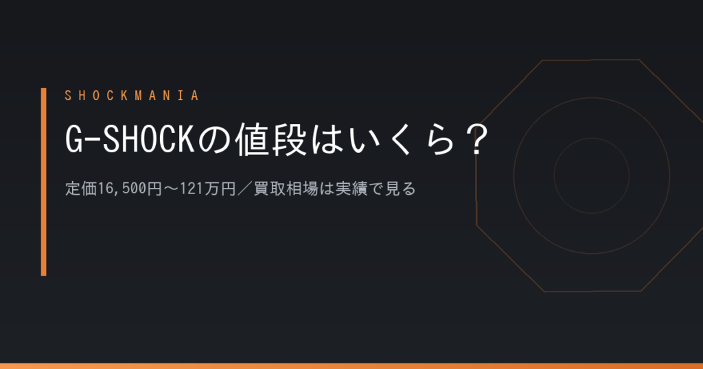 G-SHOCKの値段はいくら？定価1万円台〜100万円超の理由と買取相場 アイキャッチ画像