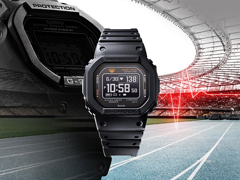 G-SHOCK DW-H5600 角型フォルムに心拍計測機能を搭載したモデル