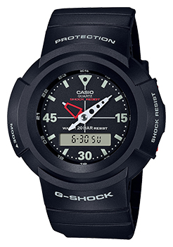 AW-500E-1E 黒い樹脂のアナデジG-SHOCK