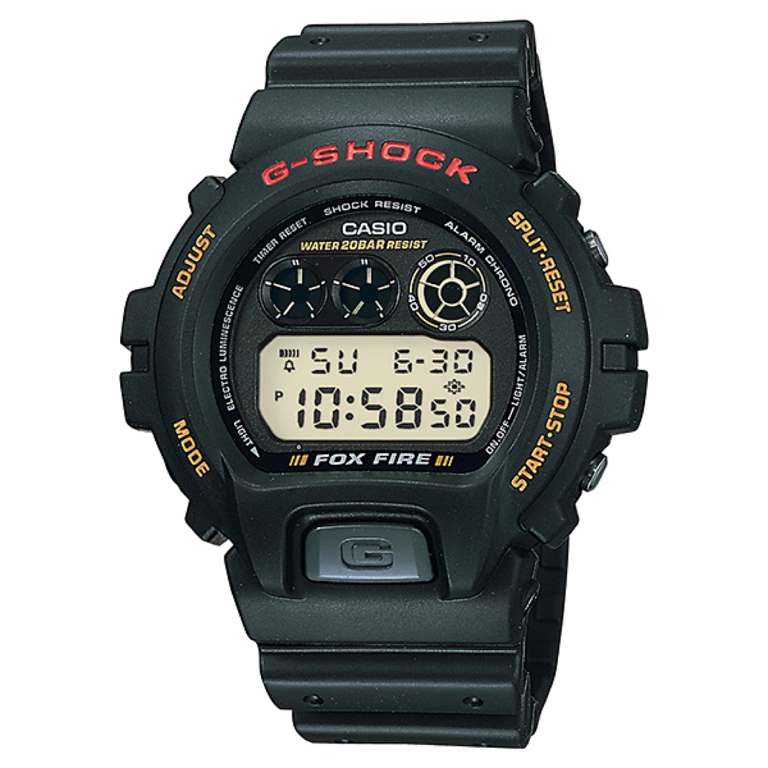 G-SHOCK DW-6900B-9 黒に金色の文字のジェイソン