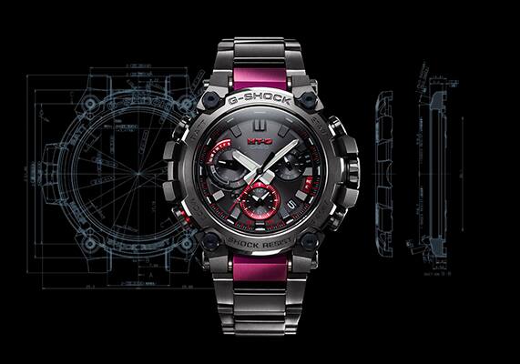 G-SHOCK MT-G MTG-B3000BD-1A 赤のレイヤーコンポジットバンド