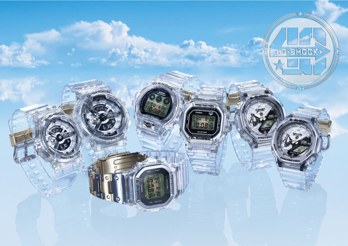 G-SHOCK CLEAR REMIX 7モデルのクリアカラー