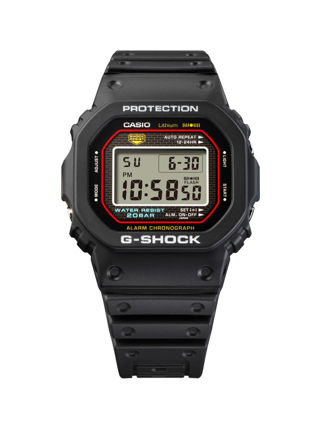 初号機の復刻モデル DW-5000R の正面