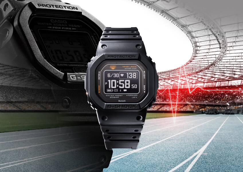 G-SHOCK DW-H5600 心拍計測機能つきのスクエアモデル