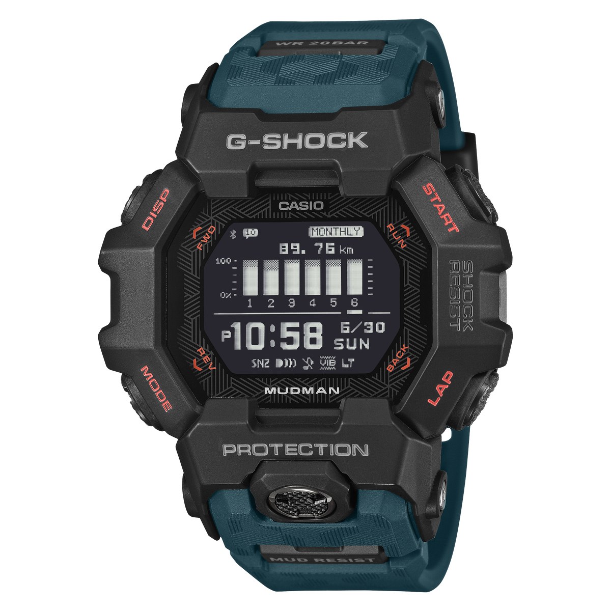 G-SHOCK MUDMAN GDG-B100-1A3JF ブルーグリーンのバンド