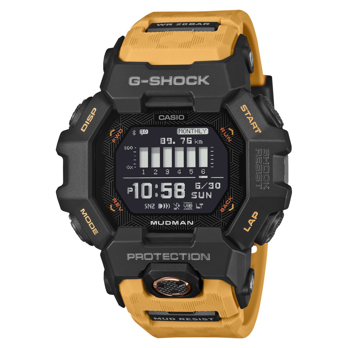 G-SHOCK MUDMAN GDG-B100-1A5JF イエローのバンド