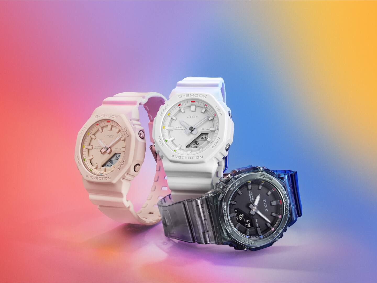 GMA-P2100 小さめの八角形アナデジG-SHOCK 3色